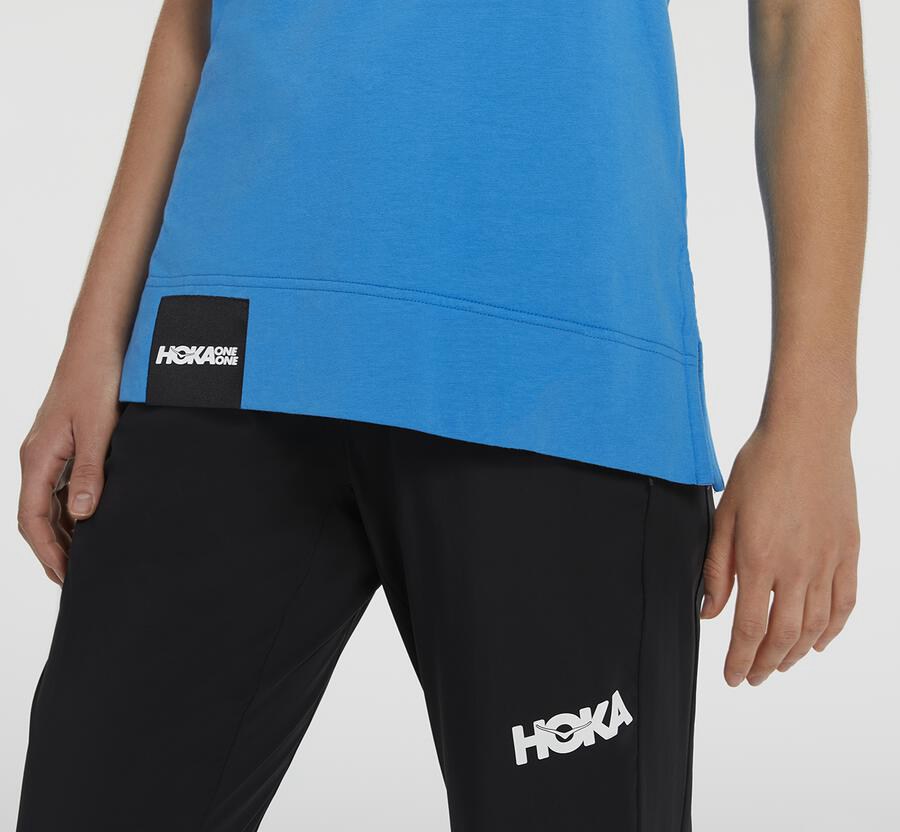 Hoka One One Brand Skjorta Dam - Blå - DRAIZ-3607